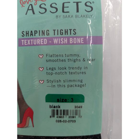 Spanx Assets Shaping Textured Tights Size 3 - Picture 3 of 7